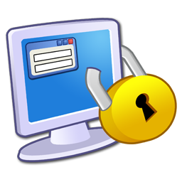 Locked, logged out, security, virus icon